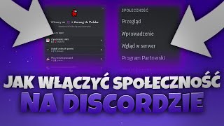 Jak WŁĄCZYĆ i USTAWIĆ funkcje SPOŁECZNOŚCI na SERWERZE DISCORD 📢  Poradnik Discord 2023 PL [upl. by Eatnahc]