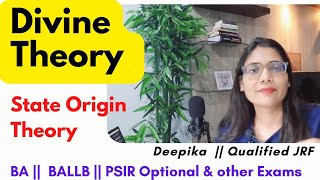 Divine Theory of Origin of The State  Theories on the Origin of State  Deepika [upl. by Debo]