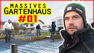 BODENPLATTE mit FUNDAMENT  GARTENHAUS BAUEN 01  Home Build Solution [upl. by Volin]