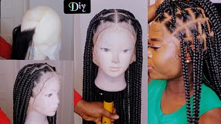 DIY BRAIDED WIG Full Lace Braided Wig Beginners Friendly [upl. by Clemence]