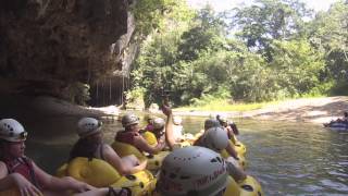 Belize Cave Tubing Nohoch Cheen National Park Caves Branch Outpost 2112015 [upl. by Etti254]