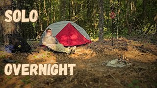 Solo Overnight Camping in Hot Weather in a Private Woodland camping [upl. by Kyred]