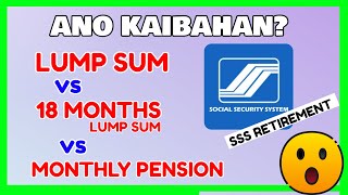 SSS Pension Lump sum  SSS Monthly Pension  18 Months Lump Sum Pension SSS Retirement [upl. by Silva]