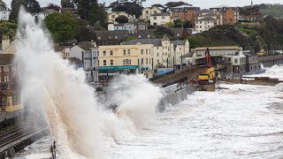 The new Dawlish Sea Wall LIVE [upl. by Borgeson172]