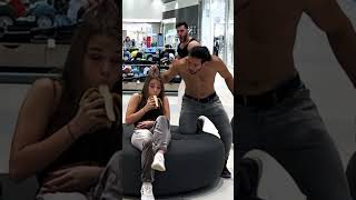 Bodybuilder head massage prank gone wrong [upl. by Tem802]