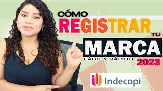 Como REGISTRAR una MARCA en PERU 2023  YOUDUX [upl. by Akinom699]