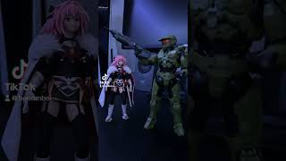 A BAKED BEAN Astolfo and chief on pantsahat be like 🗿 blowup figma astolfo masterchief halo [upl. by Treharne]