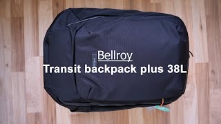 Bellroy transit backpack plus 38 liters unboxing amp Test [upl. by Sukcirdor]