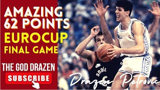 Drazen Petrovic 62 PTS VS SNAIDERO CASERTA EuroCup Final 1989 THE GOD DRAZEN [upl. by Clotilda]