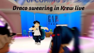 draco swearing in ✨krew live ✨ TW Swearing [upl. by Rosalinde630]