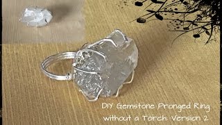 How to Make a Pronged Ring Without a Torch Version 2 by Denise Mathew [upl. by Westfahl]