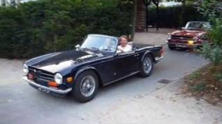 2x Triumph TR6 PI  Fast accelerating Lovely sounds [upl. by Glenden390]