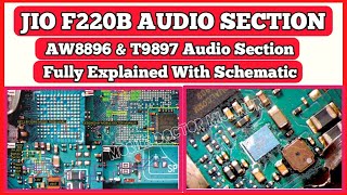 Jio F220B  T9897  AW8896 Audio Section Fully Explained With Schematic By MOBILE DOCTOR MIJANUR [upl. by Inaja405]