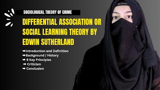 Differential Association theory by Edwin Sutherland  Css criminology theories  Theories of crime [upl. by Sitrik]