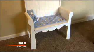 Man turns stillborns crib into a memorial bench [upl. by Margareta]