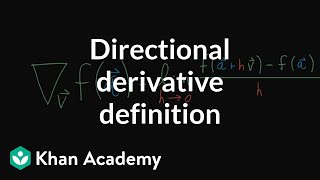 Directional derivative formal definition [upl. by Nalhsa]