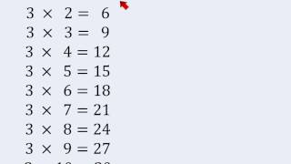 Tabla de multiplicar del 3 fácil y rápida [upl. by Yasibit]