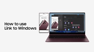 Galaxy S22 Ultra How to use Link to Windows  Samsung [upl. by Elleivad]