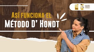 Así funciona el Método D’Hondt ¿Ya lo conocías [upl. by Oralle]