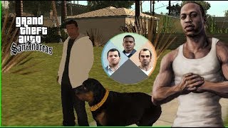 مود تحويل لعبة GTA SAN الى GTA V  التبديل بين 3 لاعبين  الكلب [upl. by Lalat]