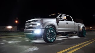 Specialty Forged Wheels  Cody Hills F350 Dually on D022 28s [upl. by Gnehc]