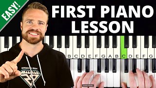 How to Play Piano Day 1  EASY First Lesson for Beginners [upl. by Erot415]