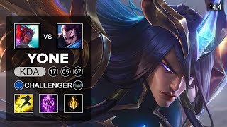 Yone vs Yasuo Mid  EUW Challenger  Patch 144 Season 14 [upl. by Holladay744]