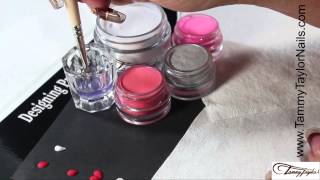 ♡ Tammy Taylor  How To Do a 3D Nail Art quotHeartquot [upl. by Aneerak]