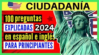 100 preguntas explicadas de ciudadanía americana en inglés y español 2024  el método GPS [upl. by Asserrac979]