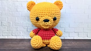 THE POOH BEAR  HOW TO CROCHET  AMIGURUMI TUTORIAL [upl. by Teplitz426]