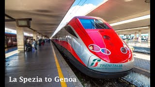 Scenic train journey from La Spezia to Genoa including Cinque Terre Italy [upl. by Sadirah]