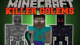 Minecraft KILLER GOLEMS MOB KILLING GOLEMS Utility Golems Mod Showcase [upl. by Eisele]