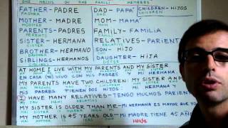 Familiares en Inglés Parte 1  Frases en ingles CLASE 38 [upl. by Xavler]