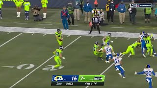 Seahawks Punt Twice On the Same Play [upl. by Idnahc]