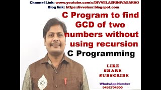 C Program to find GCD of two numbers  C Program to calculate GCD of two numbers  C Programming [upl. by Brion911]