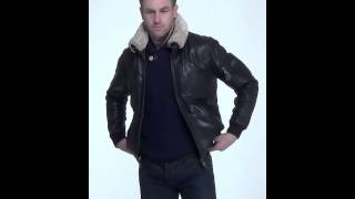 Blouson aviateur pour homme  Cuir Redskins Squad Mojito Black [upl. by Buckden]