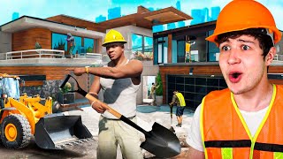 REMODELANDO la CASA de FRANKLIN a una MANSIÓN en GTA 5 🏗️🏡 Mods [upl. by Andrei]