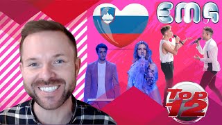 EMA 2022 TOP 12 🇸🇮  SLOVENIA EUROVISION  EUROVISION CONTEST 2022  SLOVENIA EUROVISION REACTION [upl. by Ardnossak]