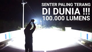 🔥100000 LUMENS strongest flashlight in the WORLD SENTER PALING TERANG DIDUNIA IMALENT MS18 ‼️ [upl. by Leizo748]