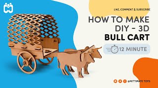 DIY  3D Bull Cart Toy  Instruction Video [upl. by Orodisi150]