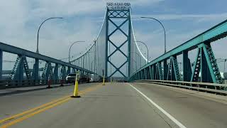 Ambassador Bridge westbound [upl. by Eniamerej]