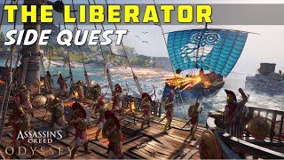 The Liberator Free the Captain amp Crew Destroy Spartan Ship  ASSASSINS CREED ODYSSEY [upl. by Petulah]