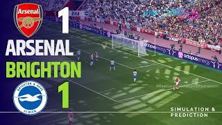 Arsenal 11 Brighton  Premier League 2425  SimulationRecreation eFootball [upl. by Audette578]