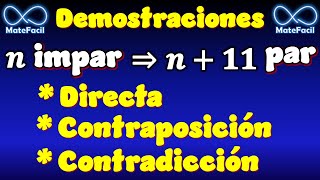 17 Métodos de Demostración y sus diferencias Directa Contraposición y Contradicción [upl. by Eidnew]