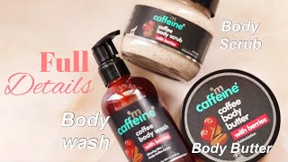 mCaffeine New Coffee with Berries Bodywash Body Scrub amp Body Butter  Full Details [upl. by Adnuhsar648]