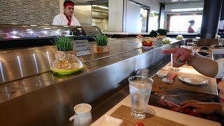 Norwegian Star Sushi Conveyor Belt  Asian Specialty Restaurant Ginza HD [upl. by Lanod]