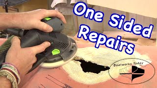 HOW TO REPAIR FIBERGLASS DAMAGE WITH LIMITED ACCESS [upl. by Ahsotal]