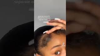 💙💜Edges tutorial for natural hair Tiktokitsliannas [upl. by Norvall978]