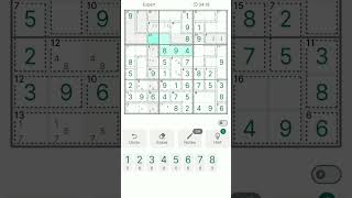 Killer Sudoku  Puzzle Game  Quadruple speed [upl. by Niram]