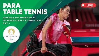 Para Table Tennis  Wheelchair Doubles Round of 16 amp Quarter Final  Day 1  Paris 2024 Para [upl. by Yank]